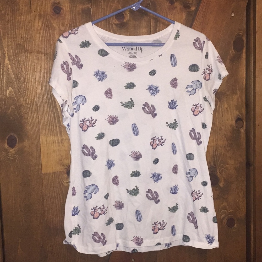 White tee shirts with cacti on it